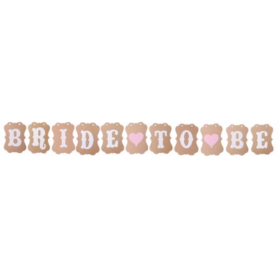 Banner - Bride to Be Brown Letter Bunting 
