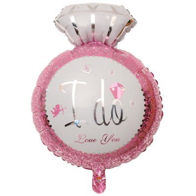 Foil Balloon - Diamond Helium Balloon I DO Pink
