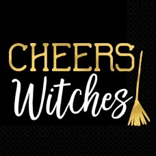Hens Party Snack Size Napkins - Cheer's Witches!