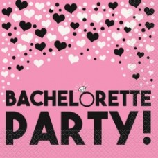 Hens Party Luncheon Size Napkins -  Bachelorette Party Pink 