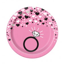 Snack Size Plates - Pink Ring