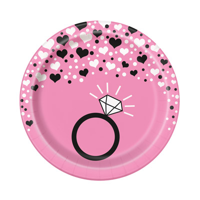 Snack Size Plates - Pink Ring
