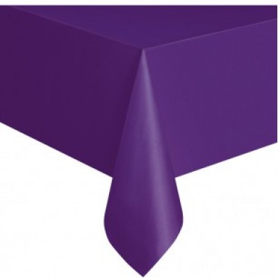 Plastic Table Cover Rectangle - Purple