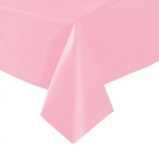 Plastic Table Cover Rectangle - Pastel Pink