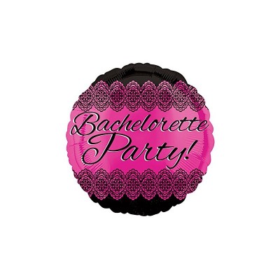 Foil Balloon - Bachelorette Party Round Lace Pink