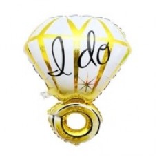 Foil Balloon - Diamond Helium Balloon I DO GOLD 