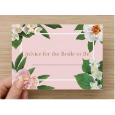 Advice Cards for the Bride to Be - Light Pink Floral
