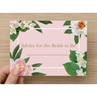 Advice Cards for the Bride to Be - Light Pink Floral
