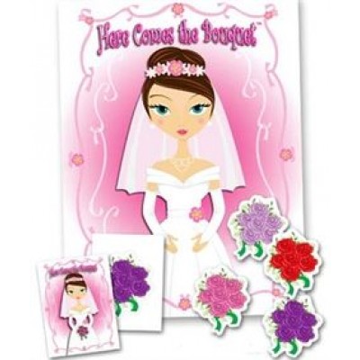 Pin the Bouquet to the Bride Party Game