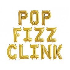 Foil Balloon Gold - POP FIZZ CLINK