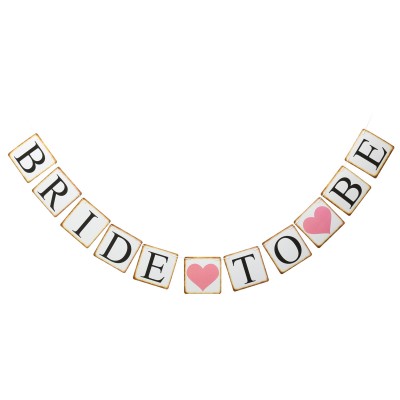 Banner - Bride to Be Letter White 