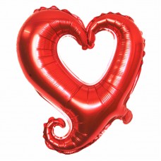 Foil Balloon - Hook Heart RED