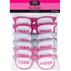 Sunglasses - Team Bride Glitter 6 Pack