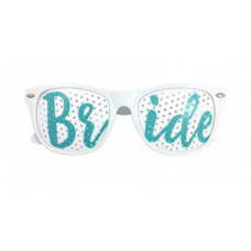 Sunglasses - Bride White and Teal 