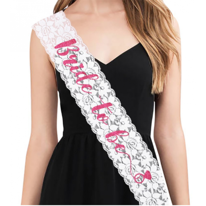 bride to be lace sash