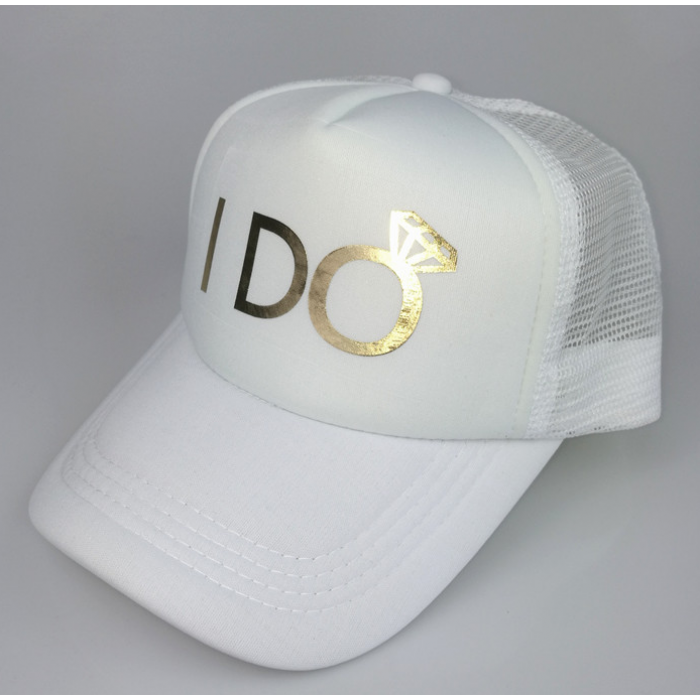 Trucker Cap Hat - I DO White with 