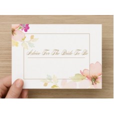 Advice Cards for the Bride to Be - Light Pink Floral and Gold