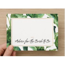 Advice Cards for the Bride to Be - Tropical