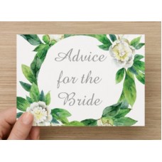 Advice Cards for the Bride to Be - Green Wreath 