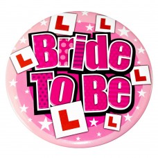 Bride to Be Jumbo Badge Pink 