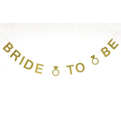 Banner - Bride to Be Glitter Gold 