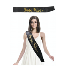 Black Sash with Gold Writing - Bride Tribe
