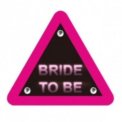 Badge - Bride to Be Warning Triangle Badge 