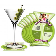 Truth or Dare Party Coasters Game Green