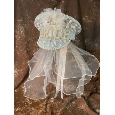 Festival Bride Hat Pearls with Veil - PREORDER