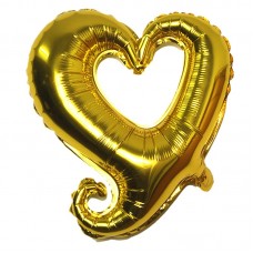 Foil Balloon - Hook Heart GOLD