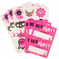 Hens Night Stickers Game and Name Tag Set 