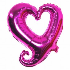Foil Balloon - Hook Heart HOT PINK