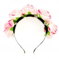 Flower Crown Headband - Pink