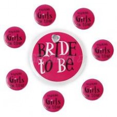 Badge Set - Girls on Tour and Bride to Be 8 Piece