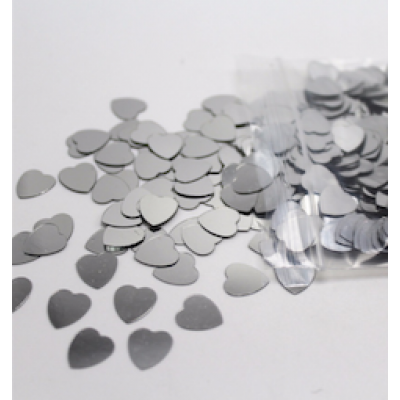 Confetti - Hearts Silver 