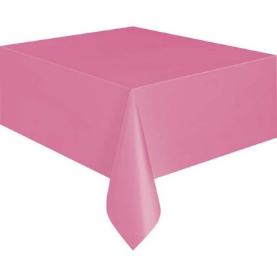 Plastic Table Cover Rectangle - Hot Pink
