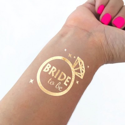 Temporary Tattoo Gold - Bride in a Ring