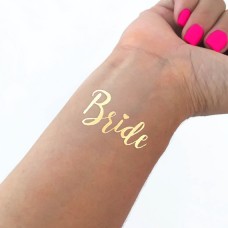 Temporary Tattoo Gold - Bride Italics