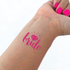 Temporary Tattoo Hot Pink - Bride 