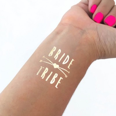 Temporary Tattoo Gold - Bride Tribe with Two Arrows