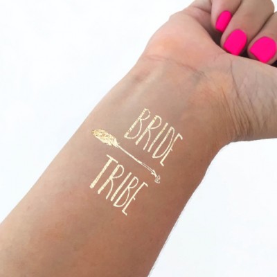 Temporary Tattoo Gold - Bride Tribe with Arrow
