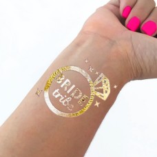 Temporary Tattoo Gold - Bride Tribe in a Ring
