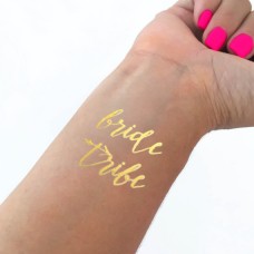 Temporary Tattoo Gold - Bride Tribe with an Arrow T