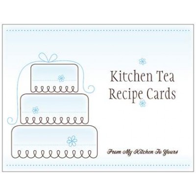 Kitchen Tea Recipe Cards - Blue Cake