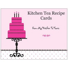 Kitchen Tea Recipe Cards - Pink Cake