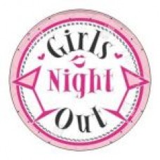 Round sticker - Girls Night Out Pink and White Martini's