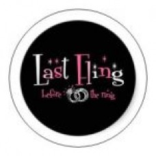 Round sticker - Last Fling Before the Ring Black 