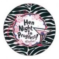 Round sticker - Hens Party in Progress Zebra