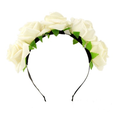 Flower Crown Headband -  White